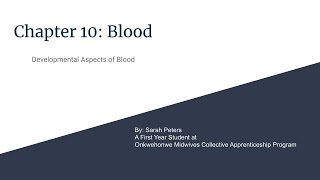 Developmental aspects of blood