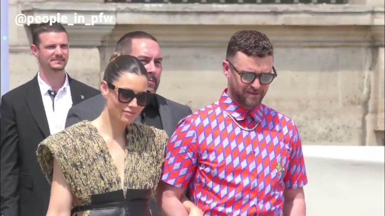 best post of JT on X: 📷 06/23 Justin Timberlake and Jessica Biel at Louis  Vuitton S/S 2023 show on Paris Fashion Week.  / X