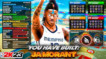 *NEW* BEST JA MORANT BUILD in 2K23! BEST SHOOTING SLASHER BUILD 2K23