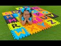 Anabella and Bogdan are learning the Alphabet ABC Song. Useful Nursery Rhyme & Kids Songs.