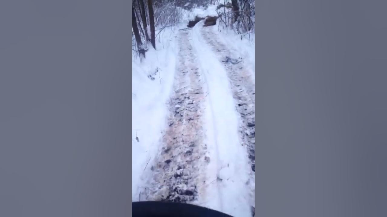 спарка на мотоблок по снегу - YouTube