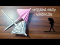 How to make easy origami umbrella 🏖️ #diy #easy #artandcraft #craft #paper #how#papercraft#umbrella