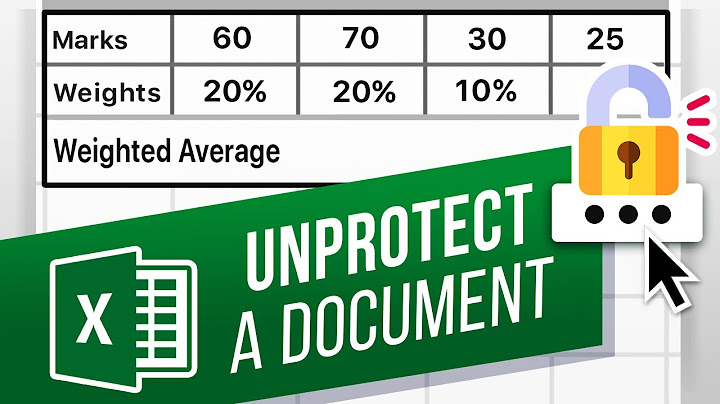 How do you unlock a protected Excel spreadsheet?