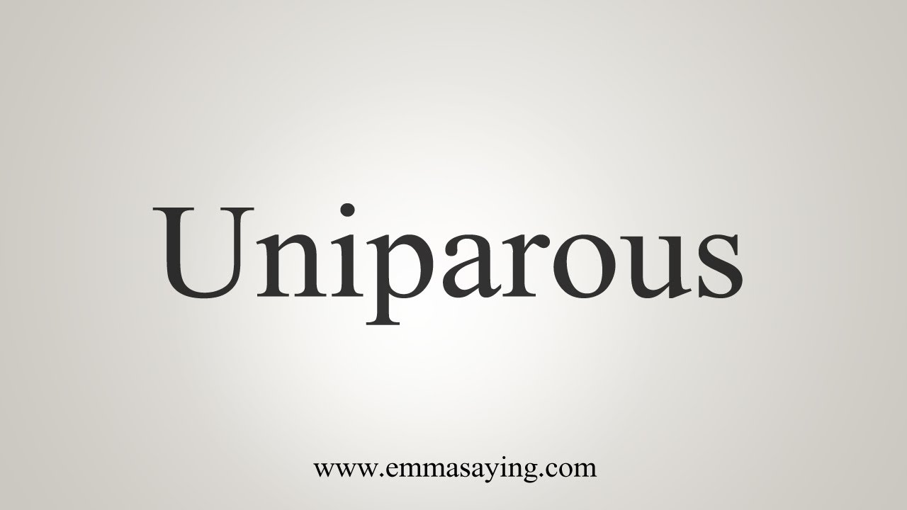 Uniparous How To Say Uniparous - YouTube