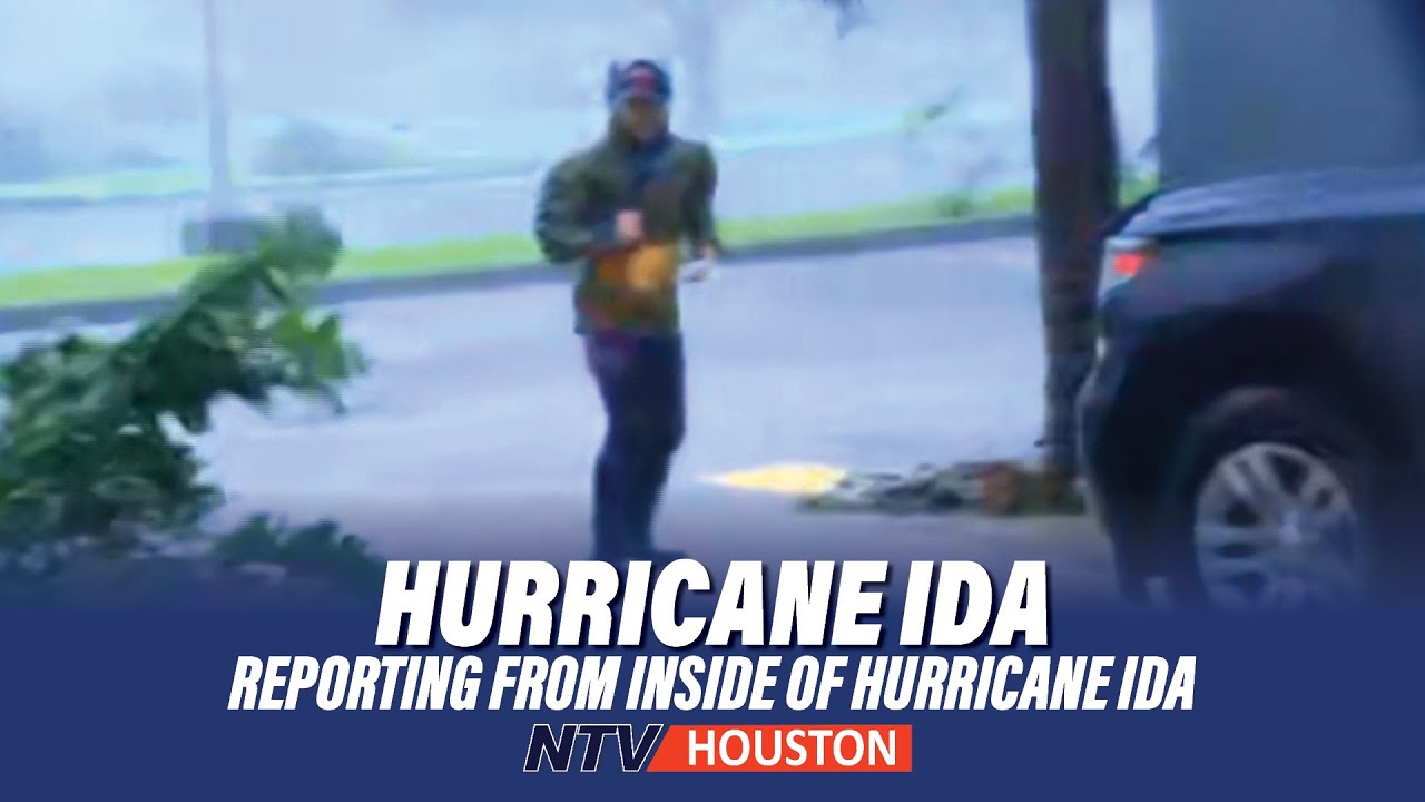 Derek Van Dam reporting from inside of Hurricane Ida