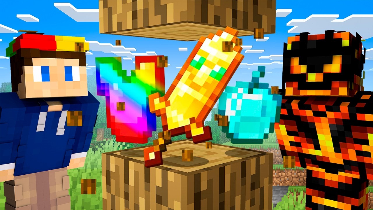 Minecraft Battle, Hvor Drops Er Random!