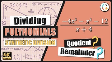 How to use synthetic division to find the quotient and remainder for (-4x^3 - x^2 - 12)/(x + 4)