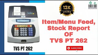Celebrity Billing Machine PT262 How To Feed Item Menu Report Stock TVS PT 262  PT 262 Restaurant Bill Machine Profile
