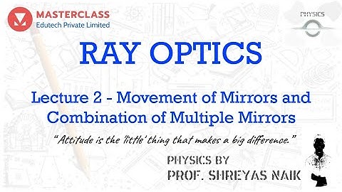 Ray Optics | Lec 2 | Movement of Mirrors and Combination of Multiple Mirrors | Prof. Shreyas Naik