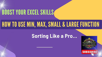 🔥Think Big, Think Small: How to use MIN, MAX, SMALL & LARGE function in Excel!🔥