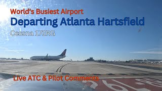 Departing Atlanta International in a Cessna 172 RG | REAL ATC Audio | REAL AIRPLANE | REAL PILOT