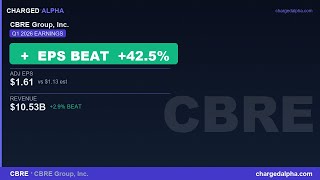 CBRE Stock: EPS Beats by 42% — Q1 2026 Earnings Analysis