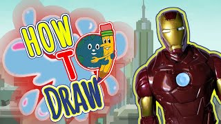 How to draw Iron Man step by step FREE Coloring Page Printable DrawingwithKIDS
