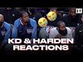 STEPH FROM THE LOGO. KD and Harden's reaction 💀🍿