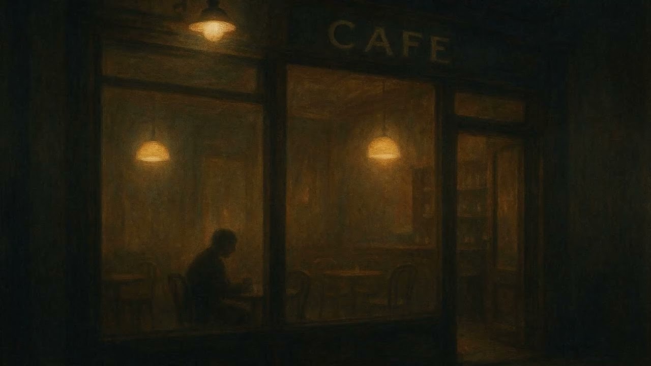 Midnight Reflections in the Café