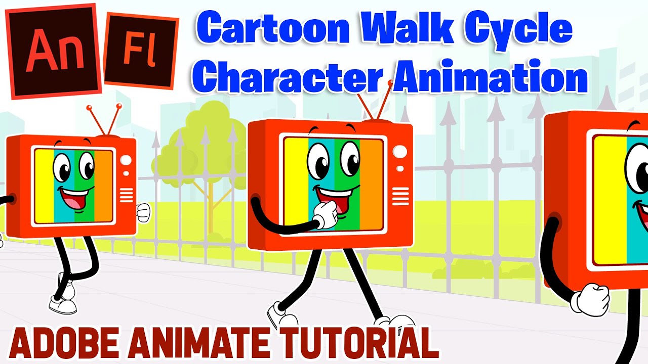 Cartoon Character Walk Cycle Animation(Part-02), Adobe Animate Tutorial
