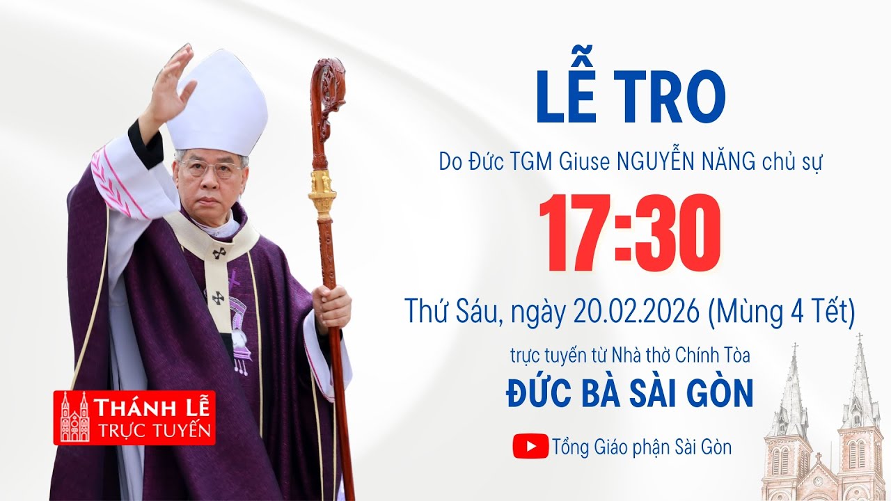 Lễ Tro | 17:30 ngày 20-2-2026 | Nhà thờ Đức Bà