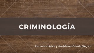 Criminología. 1ra. parte.