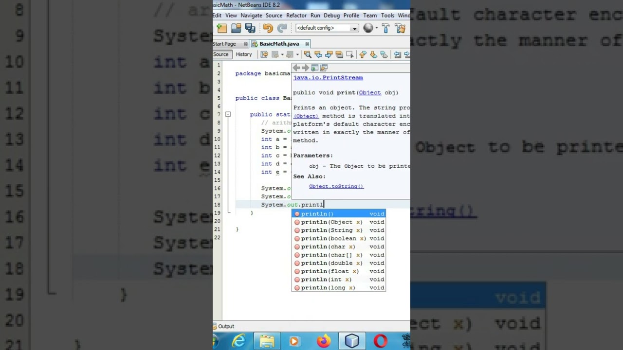 Basic Arithmetic Operators in Java #shorts