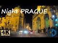 PRAGUE | How it looks like in PRAGUE at night | Driving in car POV | 4K quality video