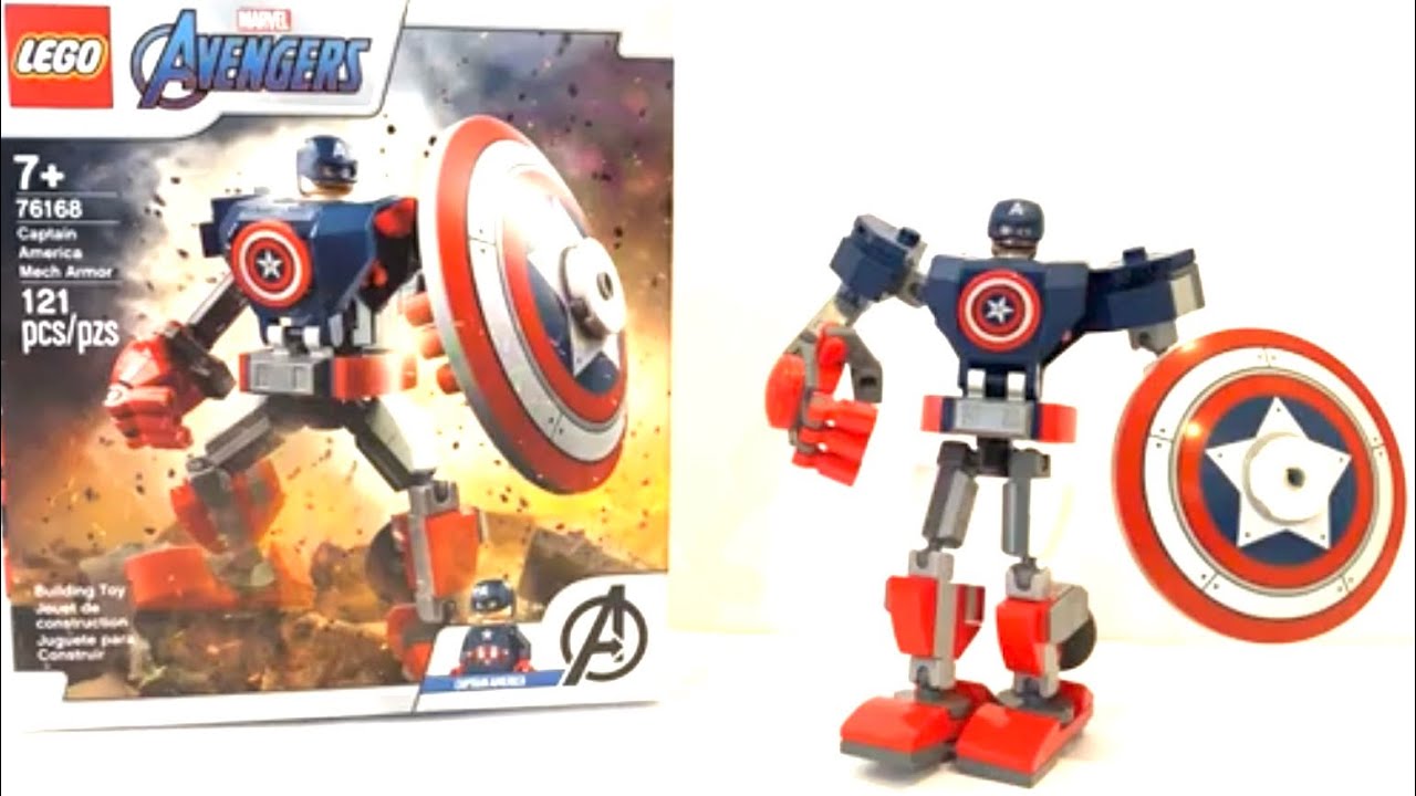 LEGO Marvel 76168 Captain America Mech Armor - LEGO Speed Build 2021