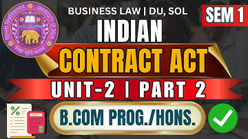 Business Law Unit 2 Part 2 | Indian Contract Act | Discharge of Contract | BCom Hons Sem 1