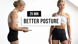 25 MIN WORKOUT TO IMPROVE YOUR POSTURE   Stand Taller  Strength And Stretching Home Exercises