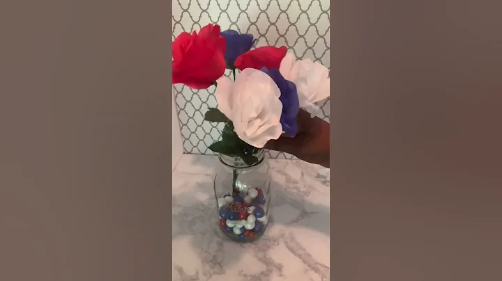 Easy Dollar Tree Centerpiece Idea! July 4th 2023! #shorts #diy #trending #viral #tiktok #summer
