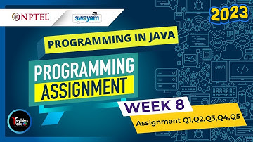 NPTEL Programming In Java WEEK8 Programming Assignment Solutions | Swayam July 2023 | IIT Kharagpur