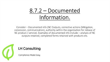 Control of Non Conforming Outputs (ISO 9001:2015 Clause 8.7)