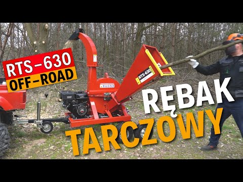 Zrąbkowane gałęzi :) RTS-630 rębak tarczowy do oczyszczania sadu, lasu :)