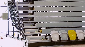 Testing video of the retractable seating project of carrara indoor stadium in Australia.