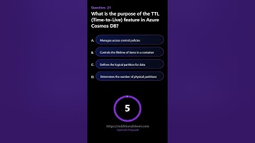 What is the purpose of the TTL Time to Live feature in Azure Cosmos DB