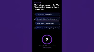 What is the purpose of the TTL Time to Live feature in Azure Cosmos DB