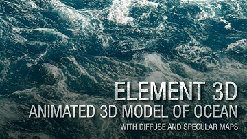 Element 3D After Effects Sea Ocean Animated 3D Model