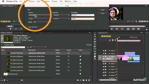 Premiere Pro CS6 101: Importing and Managing Footage - 21. Finding Clips in a Project