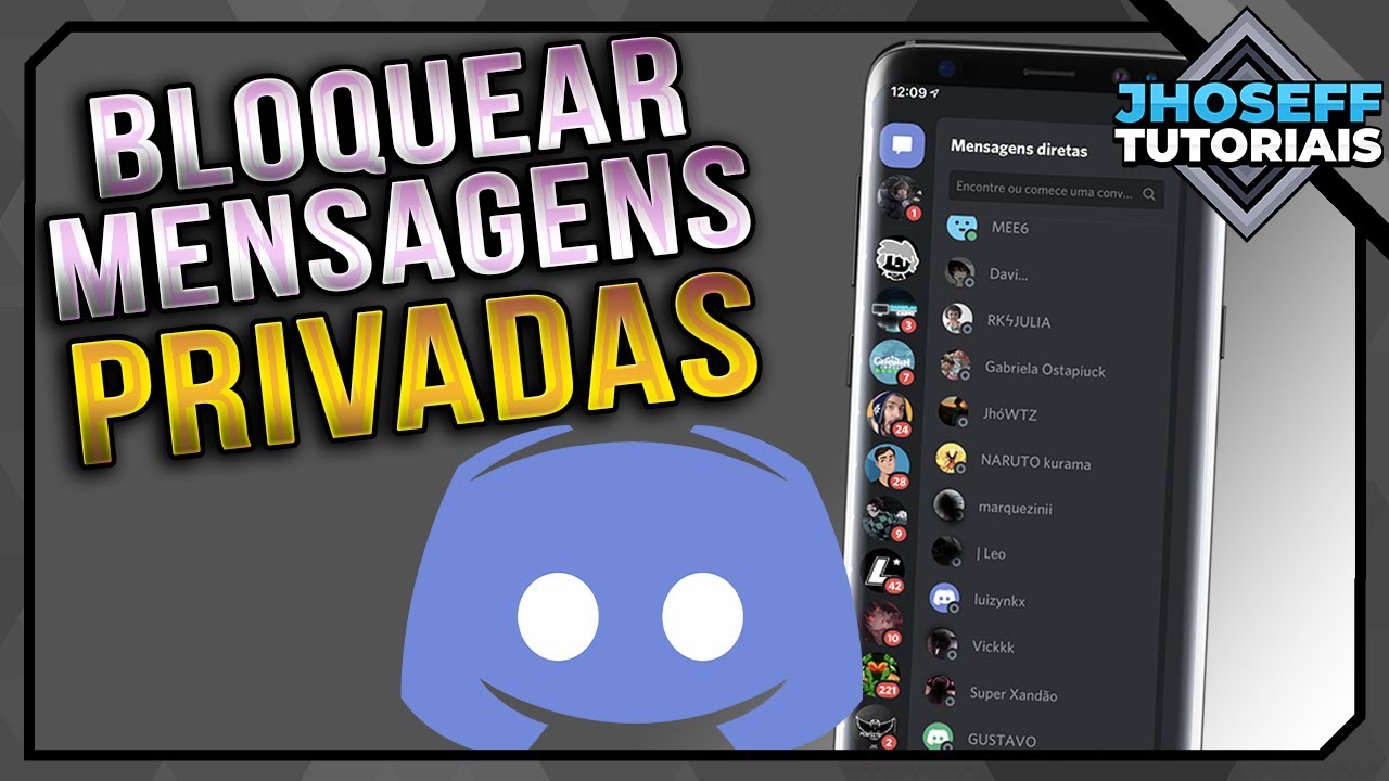 Configurações de Bloqueio e Privacidade – Discord