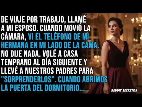De viaje por trabajo, llamé a mi esposo. Cuando movió la cámara, vi el teléfono de mi hermana en mi