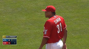 ATL@CIN: Simon holds Braves to one run over seven