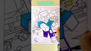 Detailed Minecraft Coloring Page #shorts