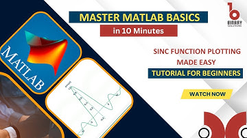 Data Visualization in MATLAB / Mathworks: Plotting the Sinc Function | Data Science for Beginners