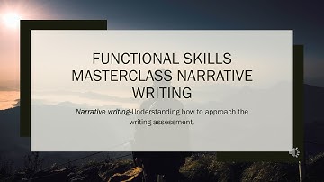 Functional Skills Masterclass: Narrative Writing#englishlearning #englishlearningskills