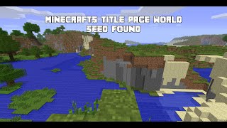 Minecraft S Original Title Screen Seed Has Been Found Youtube