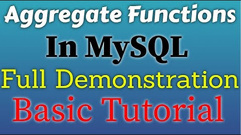 Aggregate Functions(sum,avg,max,min,count) | MySQL | DBMS | Full Program Run