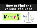 Geometry Skills Applied to Real World: Volume of a Cone