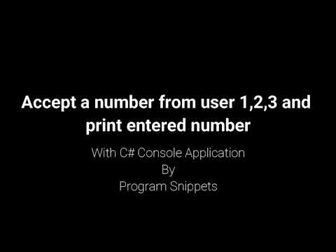 Program to Accept three numbers from user Print Number With C# Console Application