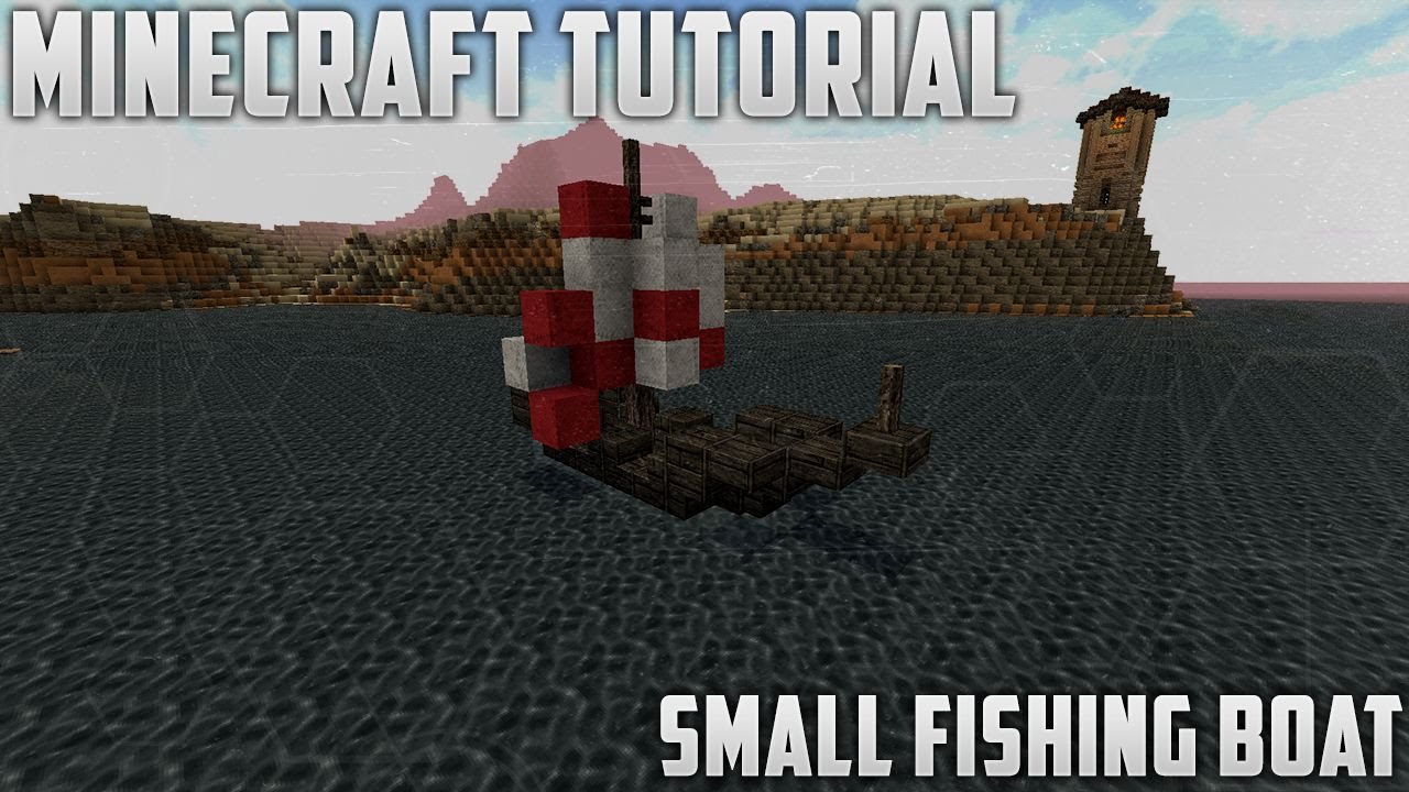 Minecraft Tutorial - Small Fishing Boat - YouTube