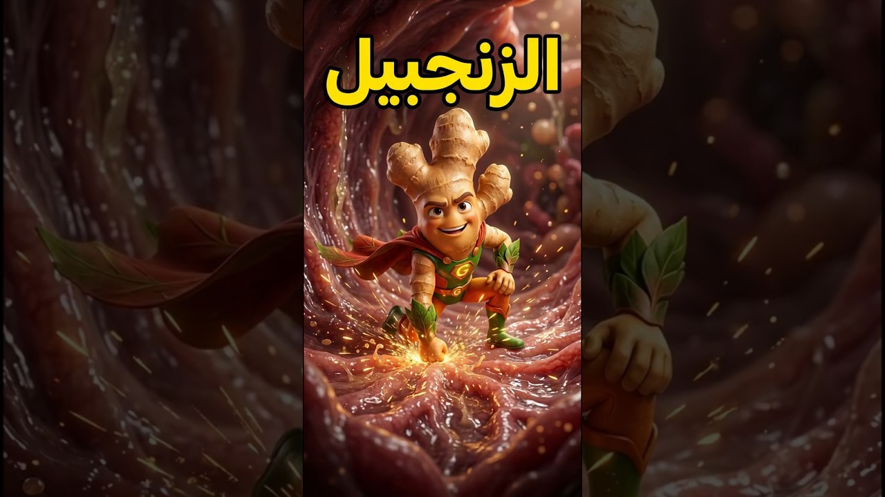 معجزة الجنزبيل: بطل خارق يقضي على القولون العصبي وغازات البطن فوراً! 😱🌿