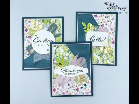 Stampin' Up! Layering Leaves Delightful Floral Stack, Cut and