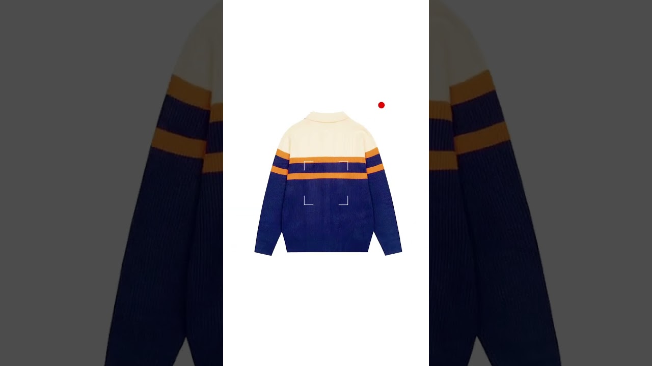 GUCCI   Rib Knit Wool Cardigan In Ivoryorangemc